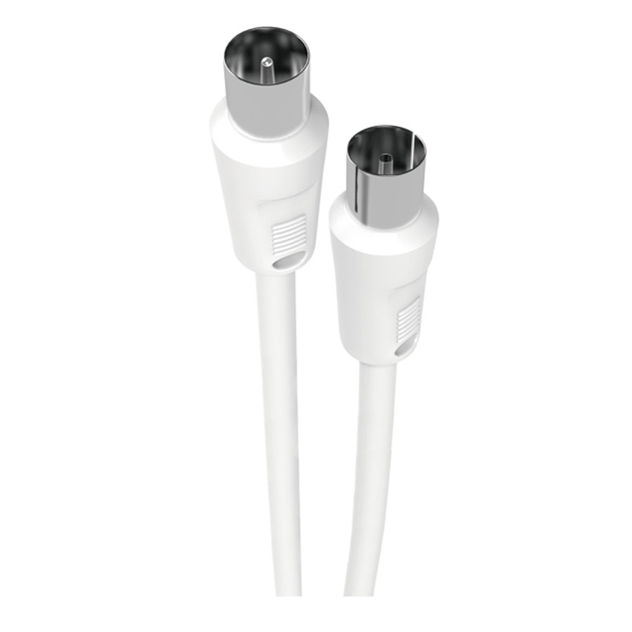 Cable de Antena TV 9.5 M/F 3m OD5.5 RG59 CB9690 Unico Blanco