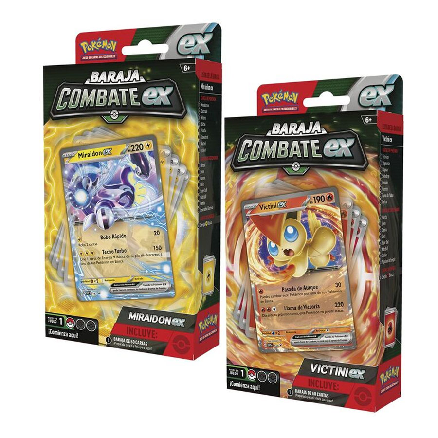 Baraja de Combate Miraidon EX o Victini EX Pokemon TCG (ES)