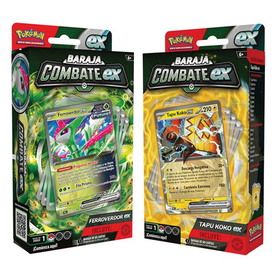 Baraja de Combate Tapu Koko EX o Ferroverdor EX Pokemon TCG (ES)