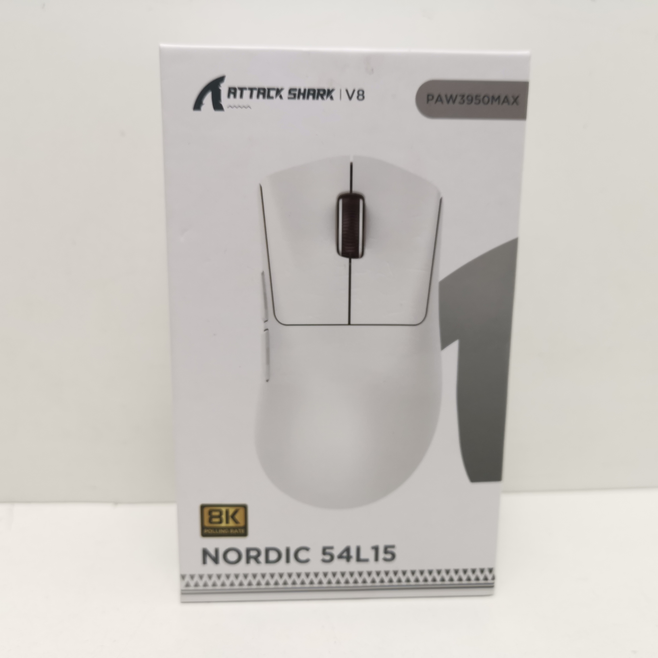 Raton Gaming Inalambrico Attack Shark V8 Nordic 54L15 Blanco