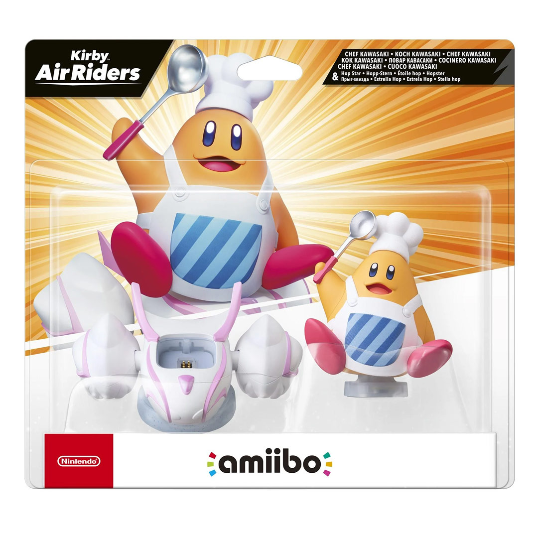 Figura Amiibo Chef Kawasaky & Hop Star Coleccion Kirby Air Riders
