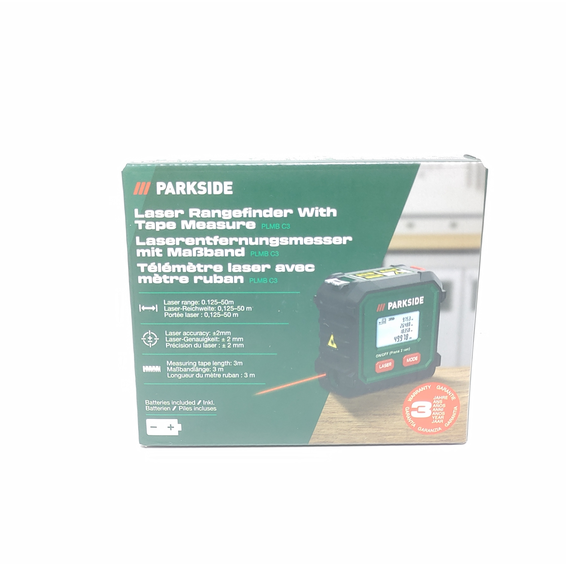 Medidor Laser Parkside PLMB C3