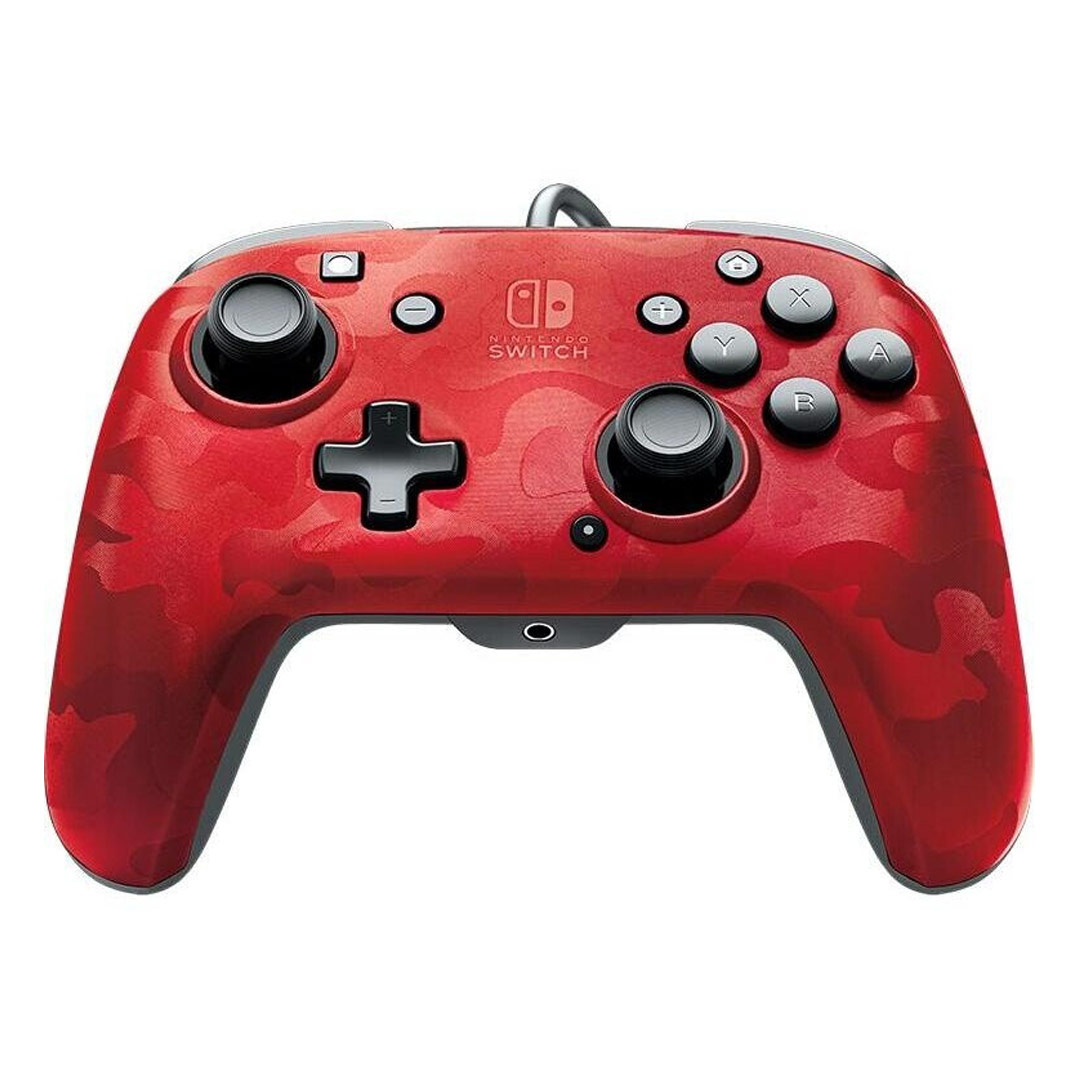 Mando con Cable PDP Faceoff Rojo Switch