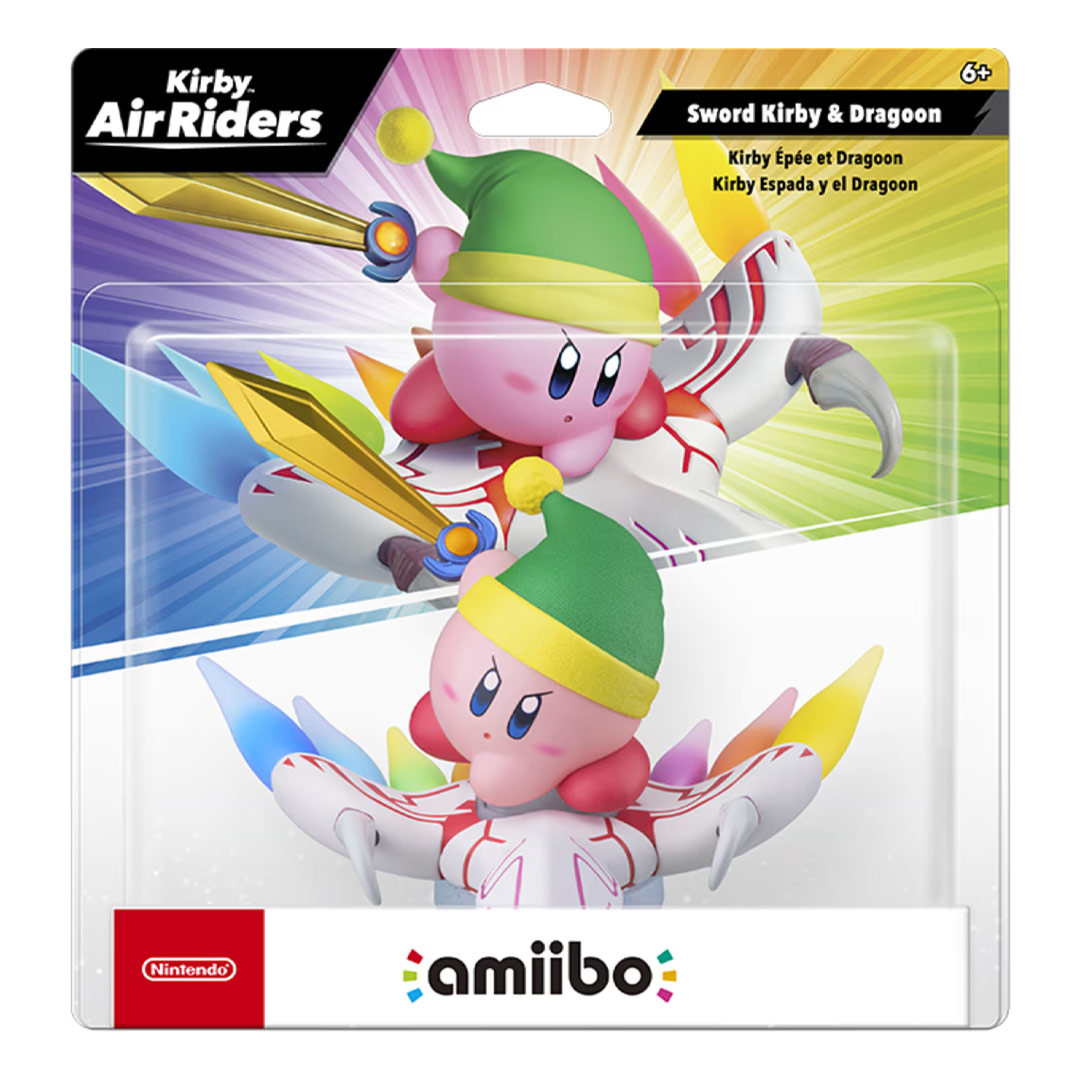 Figura Amiibo Sword Kirby & Dragoon Coleccion Kirby Air Riders