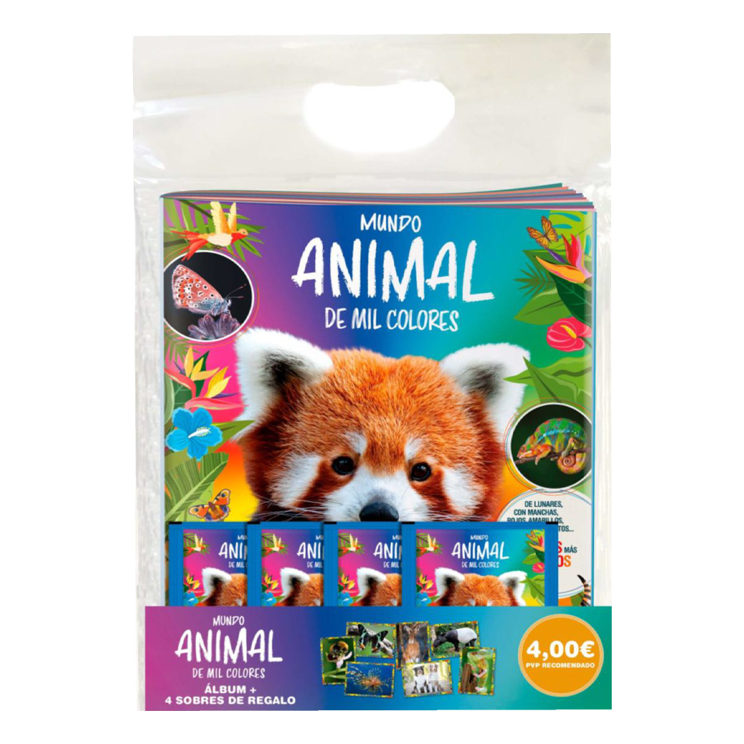 Starter Pack Album + 4 Sobres Cromos Animales de Mil Colores Panini