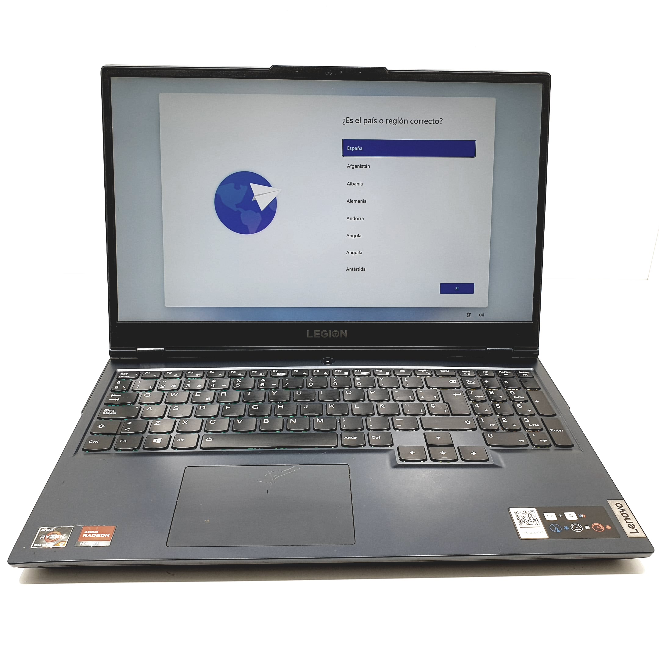 Portatil Lenovo Legion 5 15ACH6H Ryzen 7 5800H 16 RAM 1TB SSD RTX3060 W11 15,6"