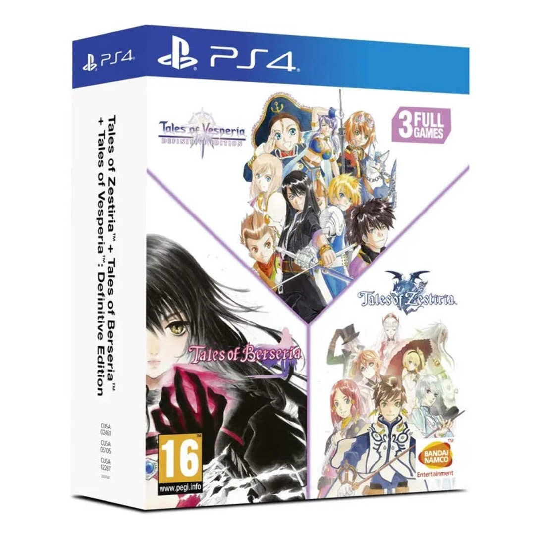 Tales of Vesperia + Tales of Berseria + Tales of Zestiria PS4 (UK)