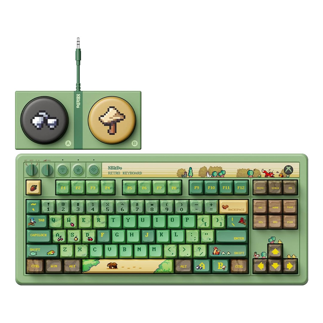 Teclado Mecanico Retro 87 8Bitdo Forest Edition Layout US PC
