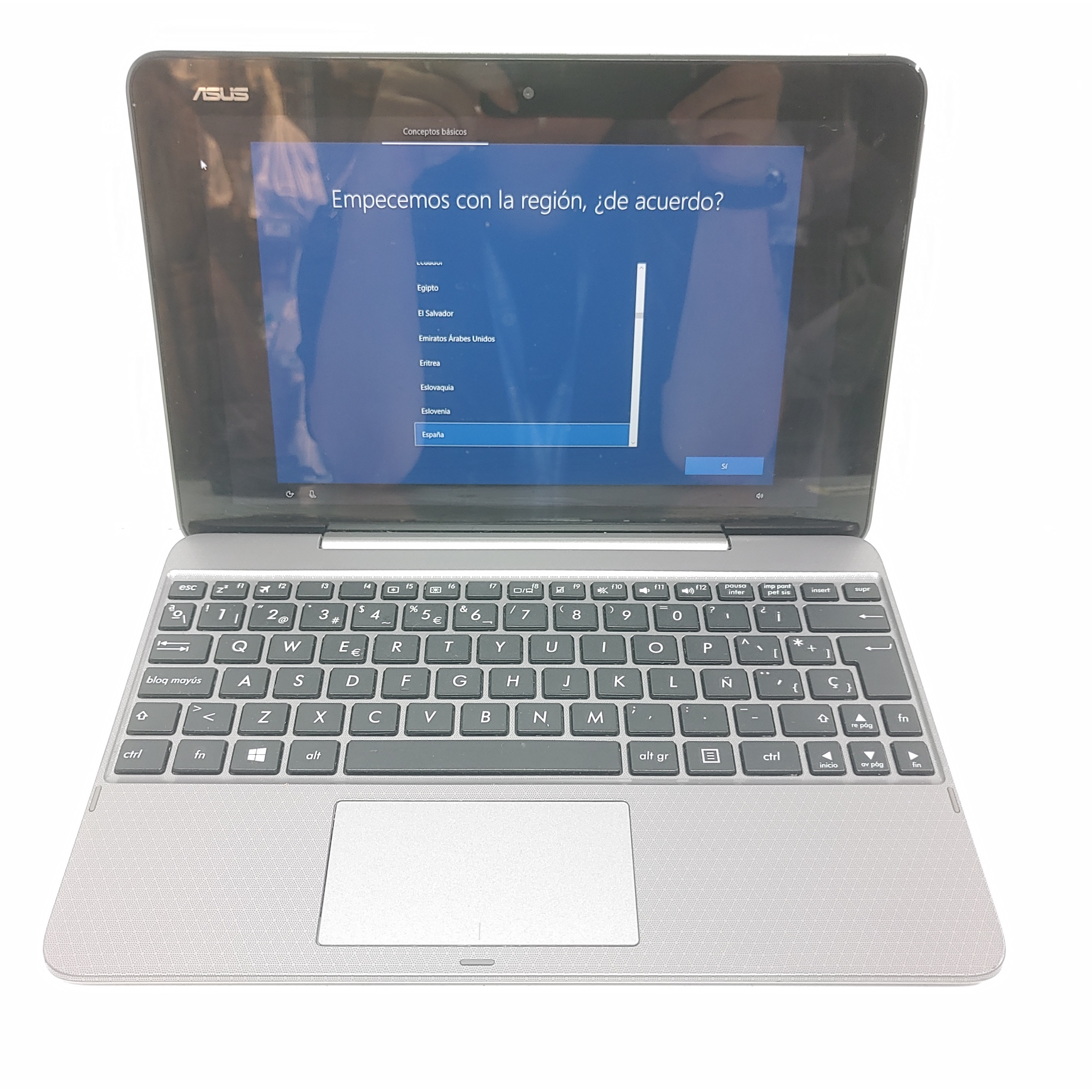 Portatil Asus T101H Convertible 2 en 1 Atom x5-Z8350 4 RAM 128 SSD W10 10,1"