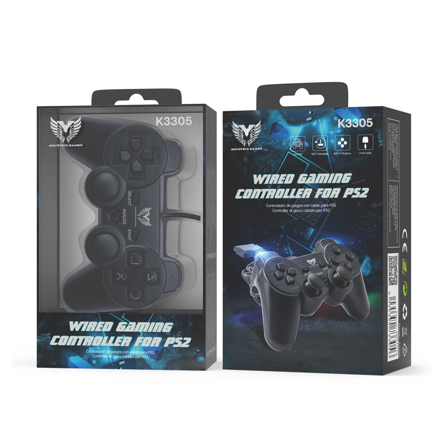 Mando Compatible MTK PS2 Negro