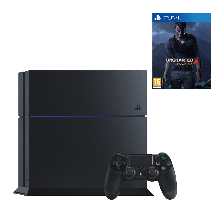 Pack: PS4 500 GB + Dual Shock 4 + Uncharted 4