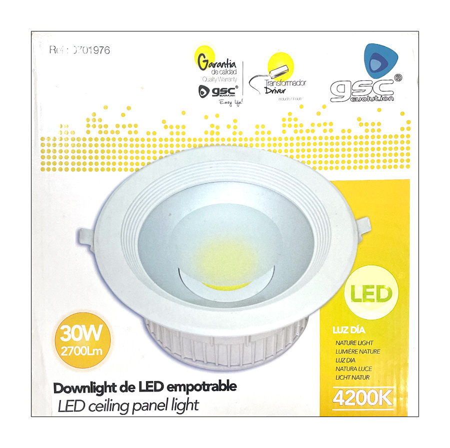 Downlight redondo empotrable E27 2x25W 235 Blanco 1 Unidad